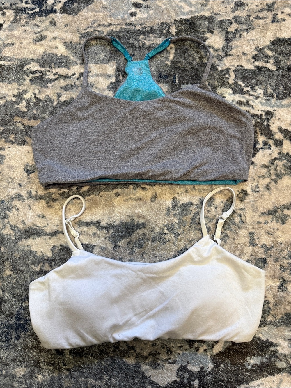 Gray & White Racerback and Cami Bralette Duo - Everyday Comfort
